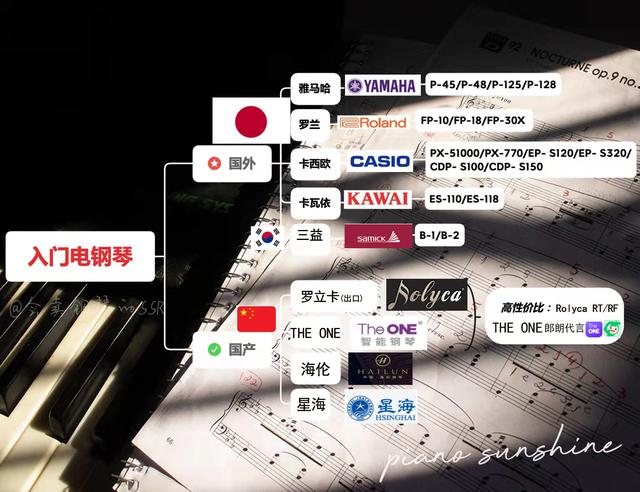 国产电钢琴品牌排行榜前十名，韩国钢琴品牌排行榜前十名？